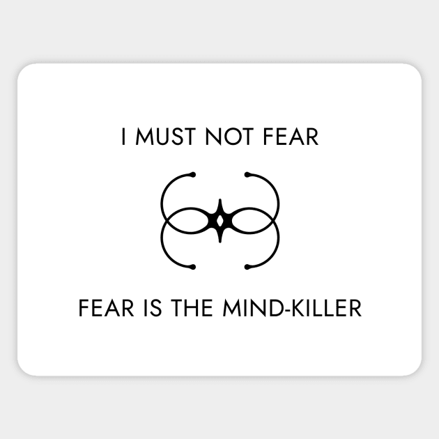 Bene Gesserit - I must not fear (light background shirt) Sticker by Markadesign